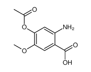 4-acetyloxy-2-amino-5-methoxybenzoic acid Structure