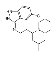 5-chloro-N-(5-methyl-3-piperidin-1-ylhexyl)-1H-indazol-3-amine结构式