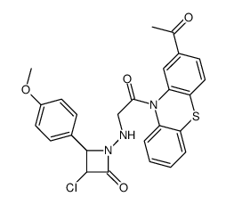 1-[[2-(2-acetylphenothiazin-10-yl)-2-oxoethyl]amino]-3-chloro-4-(4-methoxyphenyl)azetidin-2-one Structure