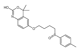 4,4-dimethyl-6-[4-(4-methylphenyl)sulfinylbutoxy]-1H-3,1-benzoxazin-2-one Structure