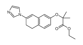 ethyl 2-[(7-imidazol-1-yl-5,6-dihydronaphthalen-2-yl)oxy]-2-methylpropanoate结构式