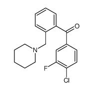 4'-CHLORO-3'-FLUORO-2-PIPERIDINOMETHYL BENZOPHENONE Structure