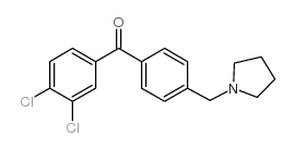 3,4-DICHLORO-4'-PYRROLIDINOMETHYL BENZOPHENONE结构式