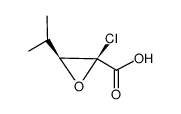 (2S,3S)-2-chloro-3-isopropyloxirane-2-carboxylic acid结构式