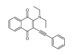 2-(diethylamino)-3-(2-phenylethynyl)naphthalene-1,4-dione结构式