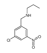 N-[(3-chloro-5-nitrophenyl)methyl]propan-1-amine结构式