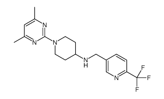 1-(4,6-dimethylpyrimidin-2-yl)-N-[[6-(trifluoromethyl)pyridin-3-yl]methyl]piperidin-4-amine结构式
