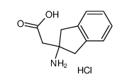 (2-amino-2,3-dihydro-1H-inden-2-yl)acetic acid hydrochloride Structure