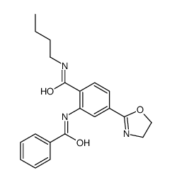 2-benzamido-N-butyl-4-(4,5-dihydro-1,3-oxazol-2-yl)benzamide结构式