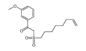 1-(3-methoxyphenyl)-2-oct-7-enylsulfonylethanone结构式