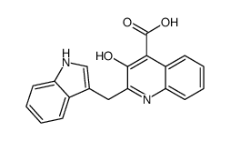 3-hydroxy-2-(1H-indol-3-ylmethyl)quinoline-4-carboxylic acid Structure