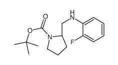 (R)-1-boc-2-[(2-氟苯基氨基)-甲基]-吡咯烷结构式