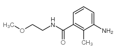 3-amino-N-(2-methoxyethyl)-2-methylbenzamide structure