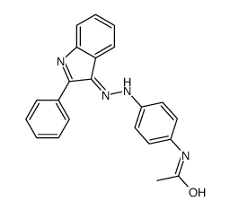 N-[4-[2-(2-phenylindol-3-ylidene)hydrazinyl]phenyl]acetamide结构式