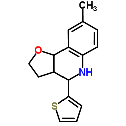 8-Methyl-4-(2-thienyl)-2,3,3a,4,5,9b-hexahydrofuro[3,2-c]quinoline Structure