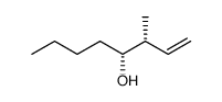 (3R*,4R*)-4-hydroxy-3-methyl-1-octene结构式
