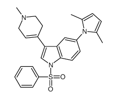 1-(benzenesulfonyl)-5-(2,5-dimethylpyrrol-1-yl)-3-(1-methyl-3,6-dihydro-2H-pyridin-4-yl)indole Structure