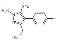 5-ethyl-4-(4-fluorophenyl)-2-methylpyrazol-3-amine Structure