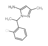 2-[1-(2-Chloro-phenyl)-ethyl]-5-methyl-2H-pyrazol-3-ylamine Structure