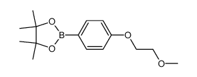 2-(4-(2-甲氧基乙氧基)苯基)-4,4,5,5-四甲基-1,3,2-二氧硼杂环戊烷结构式
