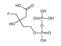 3-(fluoromethyl)-3-hydroxy-5-[hydroxy(phosphonooxy)phosphoryl]oxypentanoic acid结构式