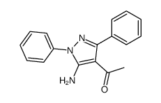 4-acetyl-5-amino-1,3-diphenylpyrazole Structure