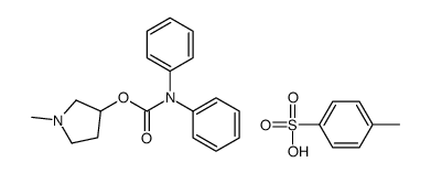 4-methylbenzenesulfonic acid,(1-methylpyrrolidin-3-yl) N,N-diphenylcarbamate结构式