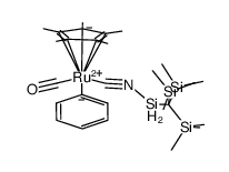 Cp*Ru(CO)Ph(CNSiH2C(SiMe3)3)结构式