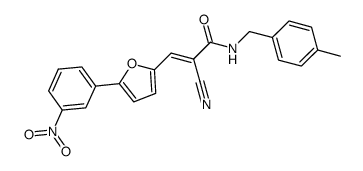 (E)-2-cyano-N-(4-methylbenzyl)-3-(5-(3-nitrophenyl)furan-2-yl)acrylamide Structure