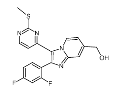 [2-(2,4-difluorophenyl)-3-(2-methylsulfanylpyrimidin-4-yl)imidazo[1,2-a]pyridin-7-yl]methanol Structure