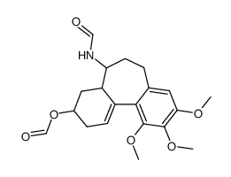 3-Formyloxy-5-formamido-9,10,11-trimethoxy-2,3,4,4a,6,7-hexahydro-5H-dibenzocycloheptatrien Structure