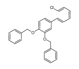 {4-[(1E,3Z,5E)-6-chlorohexa-1,3,5-trienyl]-1,2-phenylene}bis(oxy)bis(methylene)dibenzene结构式
