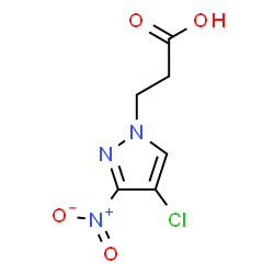 3-(4-Chloro-3-nitro-1H-pyrazol-1-yl)propanoic acid结构式