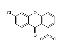 6-chloro-4-methyl-1-nitro-xanthen-9-one结构式