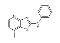 (7-Methyl-thiazolo[4,5-b]pyridin-2-yl)-phenyl-amine结构式