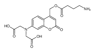 2,2'-((4-(((4-aminobutanoyl)oxy)methyl)-2-oxo-2H-chromen-7-yl)azanediyl)diacetic acid结构式