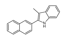 3-methyl-2-naphthalen-2-yl-1H-indole结构式