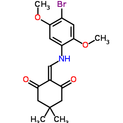 2-{[(4-Bromo-2,5-dimethoxyphenyl)amino]methylene}-5,5-dimethyl-1,3-cyclohexanedione结构式