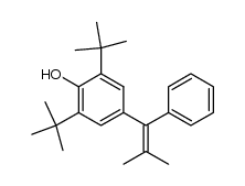 2,6-di-tert-butyl-4-(2-methyl-1-phenylprop-1-en-1-yl)phenol结构式