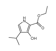 3-hydroxy-4-isopropyl-pyrrole-2-carboxylic acid ethyl ester结构式
