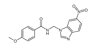 4-methoxy-N-[(6-nitrobenzimidazol-1-yl)methyl]benzamide Structure