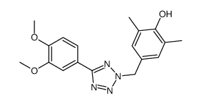 4-[[5-(3,4-dimethoxyphenyl)tetrazol-2-yl]methyl]-2,6-dimethylphenol Structure