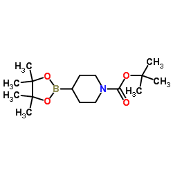 tert-butyl 4-(4,4,5,5-tetramethyl-1,3,2-dioxaborolan-2-yl)piperidine-1-carboxylate Structure