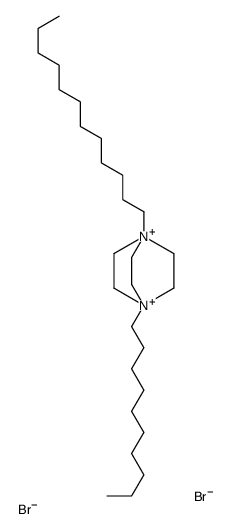 1-decyl-4-dodecyl-1,4-diazoniabicyclo[2.2.2]octane,dibromide Structure