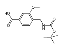 4-[({[(1,1-dimethylethyl)oxy]carbonyl}amino)methyl]-3-(methyloxy)benzoic acid Structure