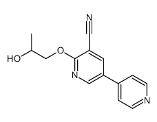 6-(2-Hydroxypropoxy)-3,4'-bipyridine-5-carbonitrile结构式