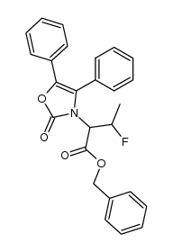 benzyl 2-(4,5-diphenyl-2-oxo-4-oxazolin-3-yl)-3-fluorobutanoate结构式