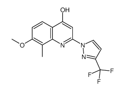 7-methoxy-8-methyl-2-[3-(trifluoromethyl)pyrazol-1-yl]-1H-quinolin-4-one Structure