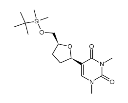 5'-O-(tert-butyldimethylsilyl)-2',3'-dideoxy-1,3-dimethylpseudouridine Structure