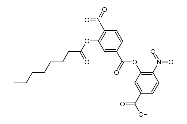 4-nitro-3-[[4'-nitro-3'-(octanoyloxy)benzoyl]oxy]-benzoic acid Structure